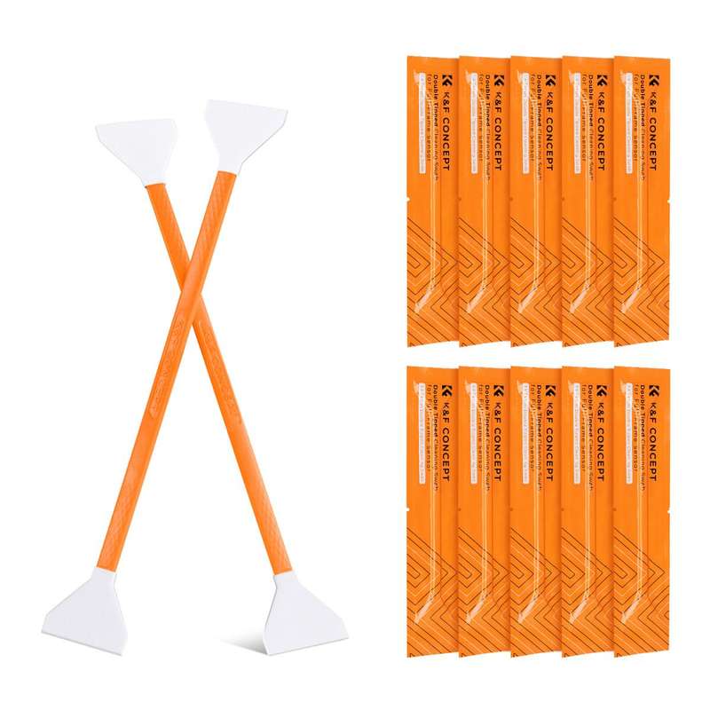 K&F Concept 10 Swab 24mm Dual Head CMOS F-Frame Camera Sensor Cleaning Kit SKU-1963