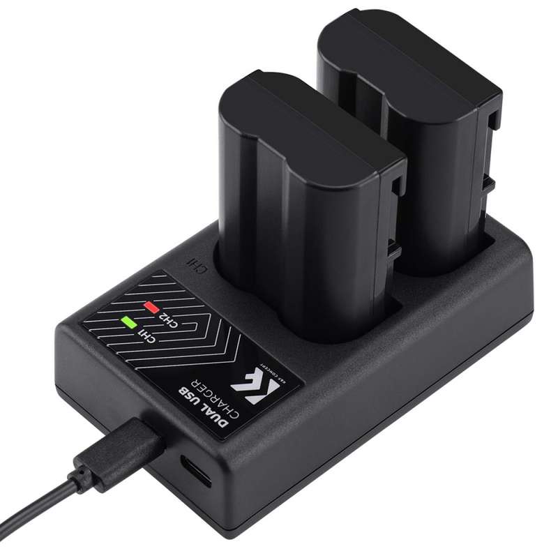 K&F Concept Dual EN-EL15 Battery + Charger Kit for Nikon Cameras