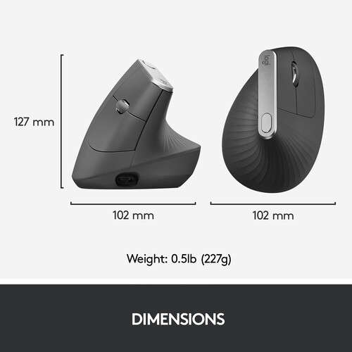 Logitech MX VERTICAL Advanced Ergonomic Mouse 910-005448 (Graphite)