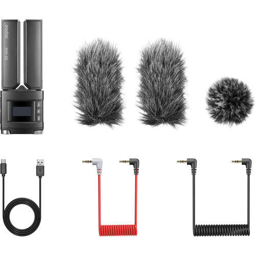 Godox IVM-S3 Camera-Mount Adjustable Dual-Cardioid Microphone