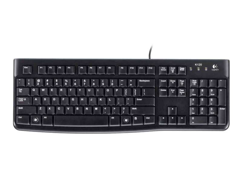 Logitech K120 Corded Plug-and-Play USB Keyboard 920-002508