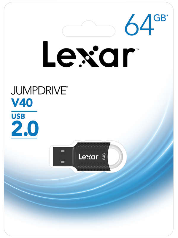 Lexar® JumpDrive® V40 64GB USB 2.0 Flash Drive