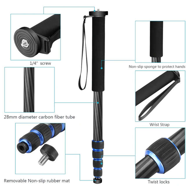 Neewer T333C Carbon Fiber Monopod