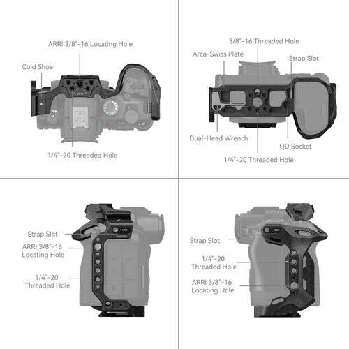 SmallRig "Black Mamba" Camera Cage For Canon EOS R6 Mark II
