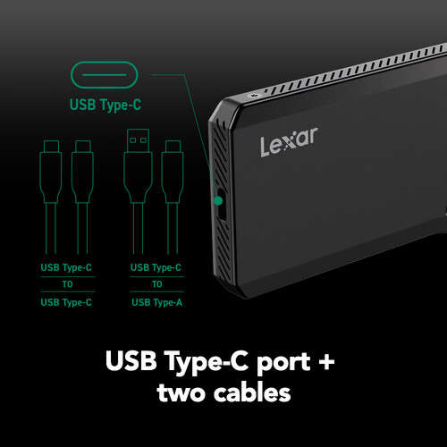 Lexar ® Professional 2TB SL600 USB 3.2 Gen 2x2 Portable Solid State Drive