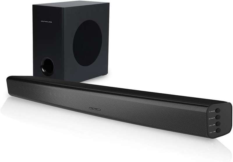Ultra-Link Jive Series 120 Watt, 2.1 Channel, Wired Soundbar with FM Radio