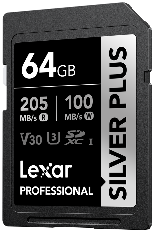 Lexar ® Professional 64GB SILVER PLUS SDXC UHS-I Card