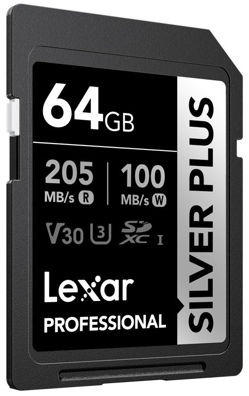 Lexar ® Professional 64GB SILVER PLUS SDXC UHS-I Card