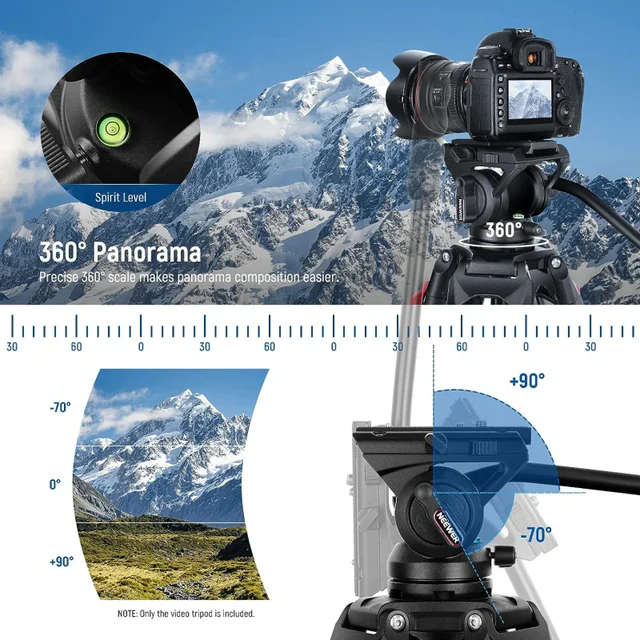 Neewer GM88 188cm Heavy Duty Aluminum Alloy Video Tripod