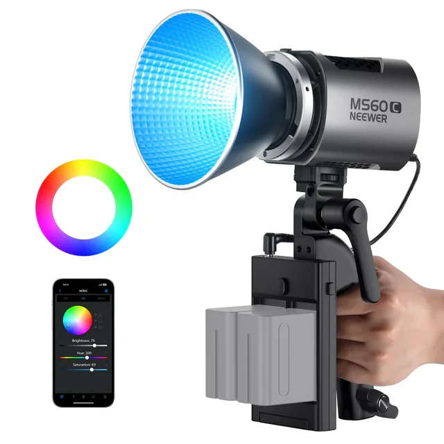 Neewer MS60C Handheld RGB LED Video Light