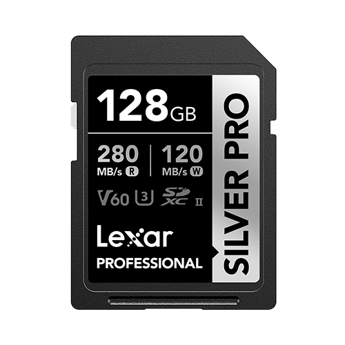 Lexar® Professional SDXC 128GB SILVER PRO UHS-II, GL Card