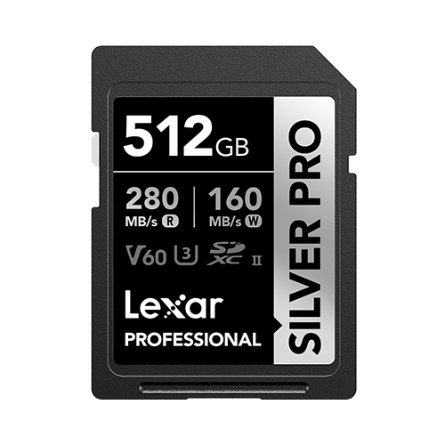 Lexar® Professional SDXC 512GB SILVER PRO UHS-II, GL Card