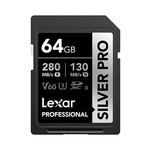 Lexar® Professional SDXC 64GB SILVER PRO UHS-II, GL Card
