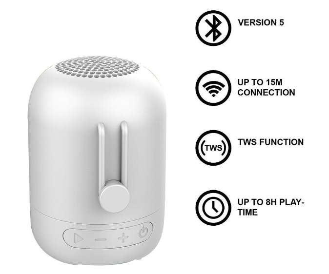 Ultra-Link Hitch Series 5W Portable Bluetooth Speaker (White)
