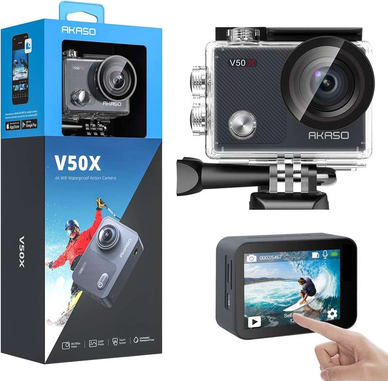 AKASO V50X 4x Zoom, Waterproof Action Camera