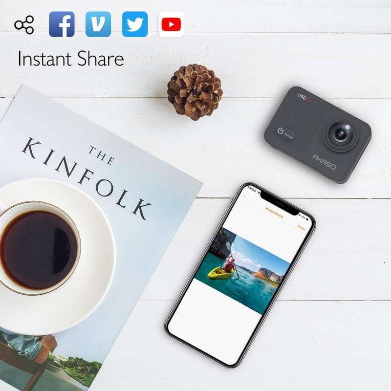 AKASO V50X 4x Zoom, Waterproof Action Camera