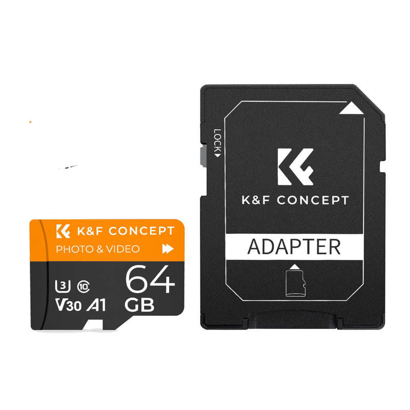 K&F Concept 64GB Micro SD Card U3/V30/A1 With SD Adapter