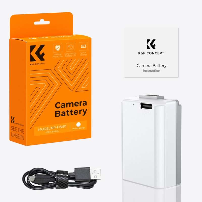 K&F Concept NP-FW50 with USB Type C