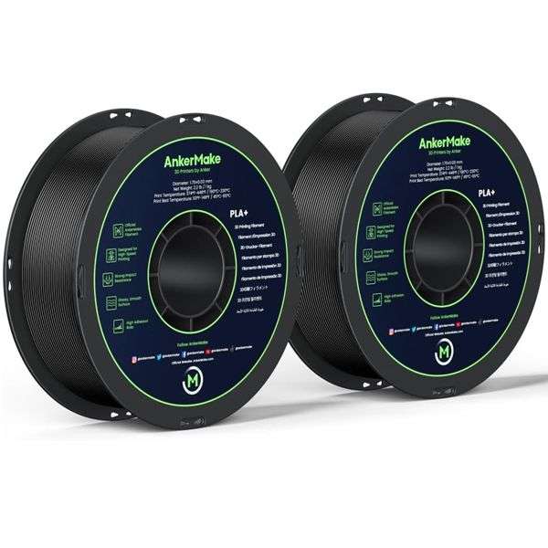 AnkerMake PLA+ Filament Black 2-Pack