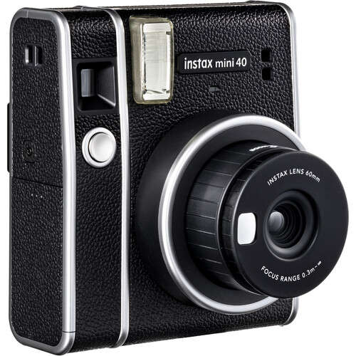 Fujifilm INSTAX MINI 40 Instant Camera Kit 3 (Camera, Case, Film-Black)