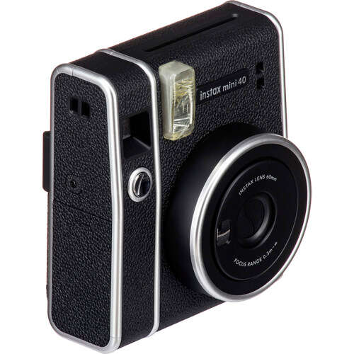 Fujifilm INSTAX MINI 40 Instant Camera Kit 3 (Camera, Case, Film-Black)