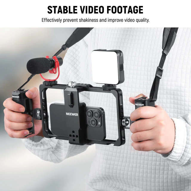 Neewer PA009S Smartphone Video Rig Camera Cage with Shoulder Strap