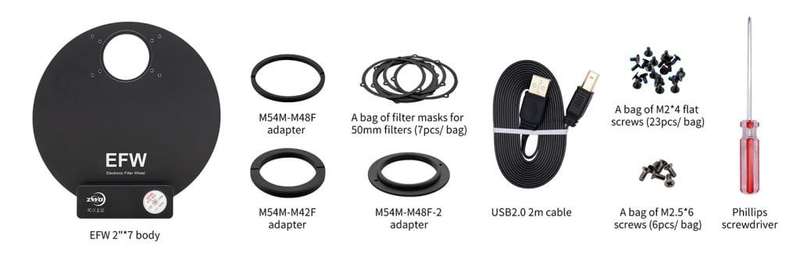 ZWO Electronic Filter Wheel 7x2