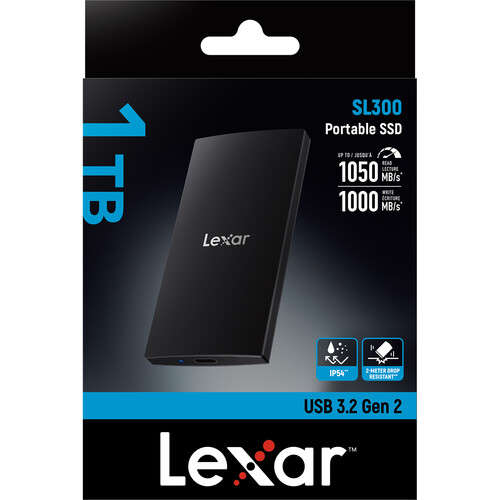 Lexar® 1TB SL300 USB 3.2 Gen 2 Portable SSD