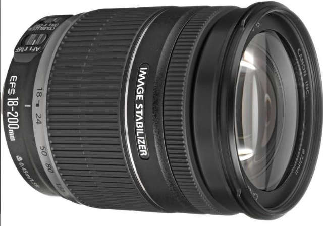 Canon EF-S 18-200mm f/3.5-5.6 IS Lens (Used)