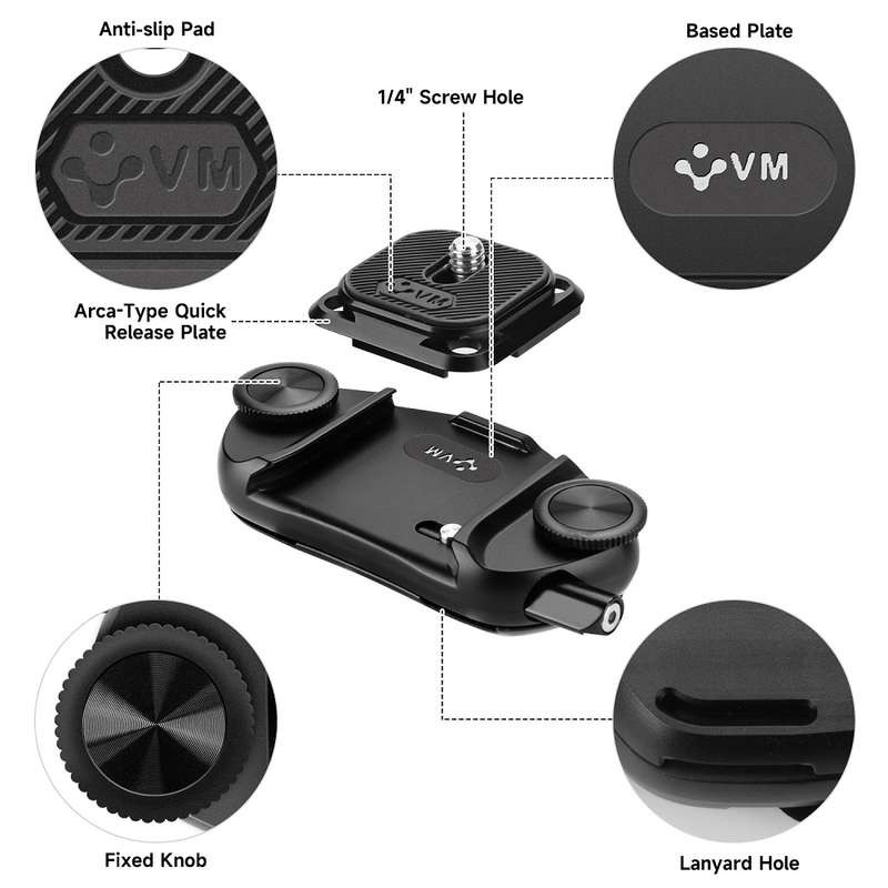 IdolFoto IF-C01 Camera Clip System with Shoulder Strap & Gopro Mount NEW Item (Special order, del...