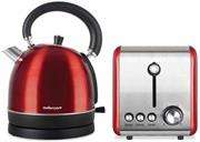Mellerware Stainless Steel Red Toaster and Kettle Combo Set