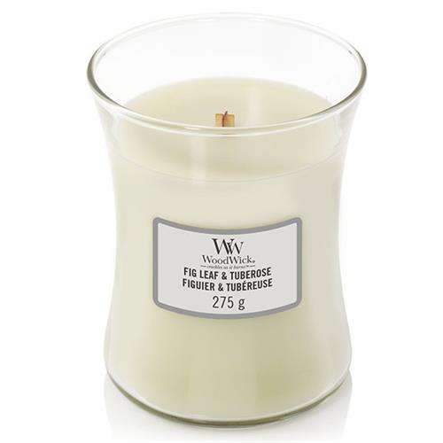 Woodwick Fig Leaf & Tuberose Medium Jar