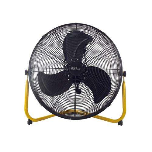Alva Air 50cm Black With Yellow Floor Fan 160w - Powerful And Durable Fan With Robust Industrial ...