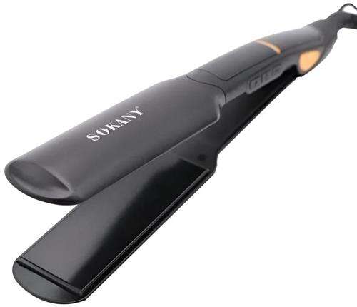 Sokany Salon Smoothness Hair Straightener- Ceramic Coating Smooth Glide Flat Iron Nano Silver Tec...