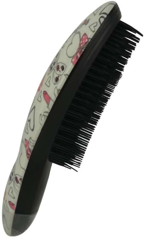 Prescott Finishing Hairbrush - Classic Oval Shape Princess Beauty Lipstick Graffiti Pattern Ergon...
