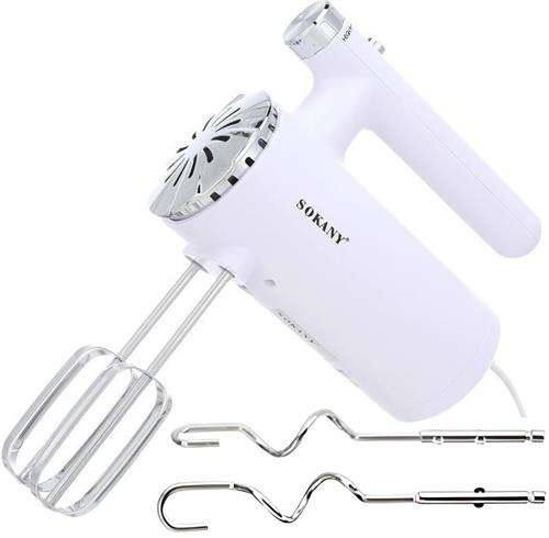 Sokany Electric Hand Mixer and Blender White- Powerful 350w Motor 5-Speed Settings Ergonomic Desi...