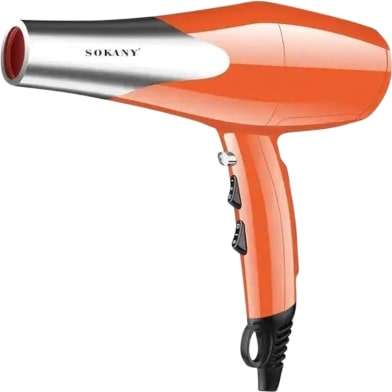 Sokany Orange and Chrome Professional 2000w Hairdryer - includes diffuser & 2 hair styler fitting...