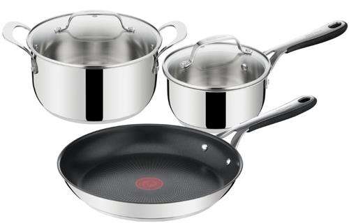 Jamie Oliver Kitchen Essential Stainless Steel 5 Piece Cookware Set - By Tefal Designed by Jamie ...
