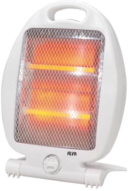 Alva Electric Quartz Heater- Floor Standing Unit 800w Power 2 x Temperature Settings 2 x Bar Quar...