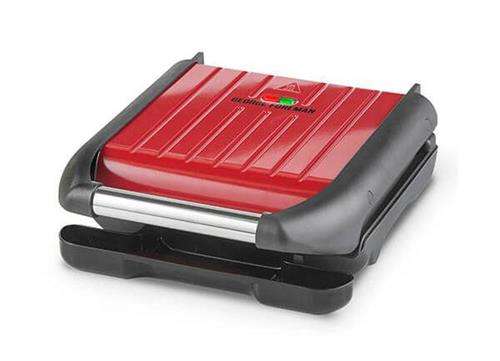 George Foreman Steel Compact Grill Colour:Red