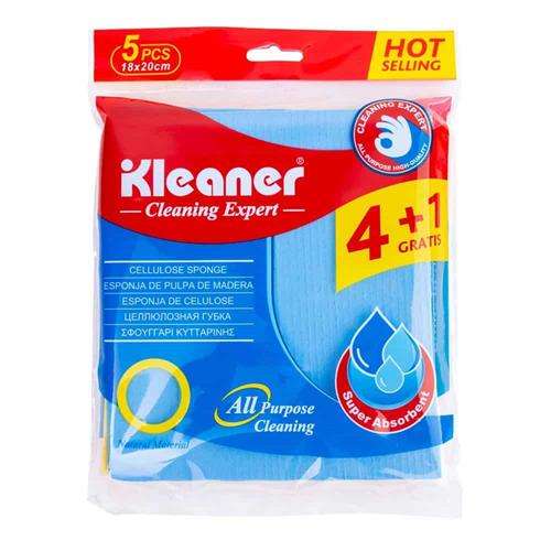 Kleaner Multi Purpose Kitchen Dish cleaning Cellulose sponge cloths 18*20cm ( Pack of 5 ) - High ...