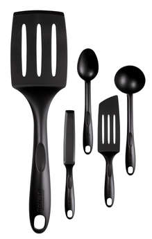Tefal Bienvenue 5pc Utensil Set - Turner Pancake Spatula Ladle Long Spatula Solid Spoon. Out of B...