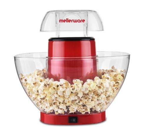 Mellerware Popcorn Maker- Popcorn With Hot Air In Minutes 4.5 Litre Removable Bowl 1200w Rated Po...