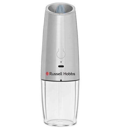 Russell Hobbs Rechargeable Gravity Mill - Convenient Gravity Salt Or Pepper Grinder; LED Light Th...