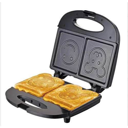 Sokany Dual Smiley Emoji Waffle Maker - Smiley Imprinted Waffles Non-Stick Coating Surface Plates...