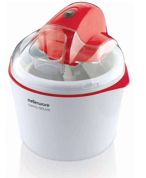 Mellerware Crema Deluxe Ice Cream Maker 1.5l capacity 600ml ice cream capacity Anti skid rubber f...