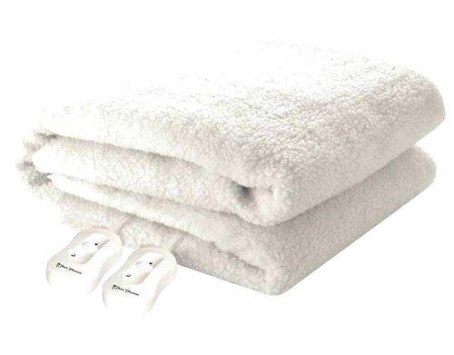 Pure Pleasure King Fullfit Sherpa Fleece Extra Length Electric Blanket - 183cm x 205cm 1 year war...