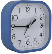 Casey Bedside Square Alarm Clock 12cm Blue