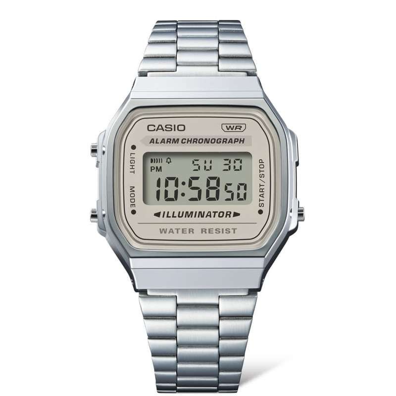 Casio Vintage Unisex Iconic Digital Watch (A168WA-8AYES) - Stainless Steel Digital