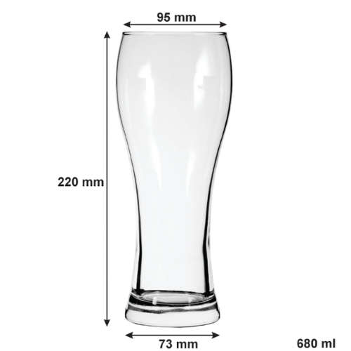 NADIR JOINVILLE BEER GLASS 680ML (PACK OF 6)